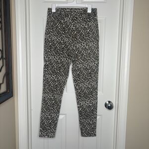 American Eagle Next Level Stretch Leopard Print Skinny Pants Womens Size 10 Reg